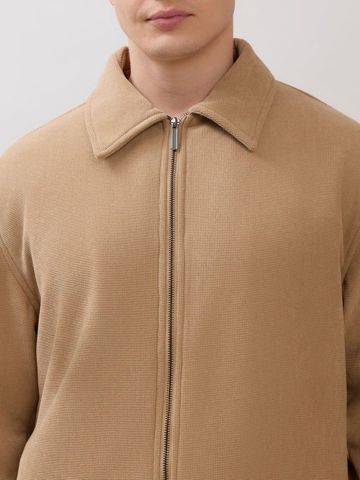 Petal - Relaxed Zip Jacket - Light Brown