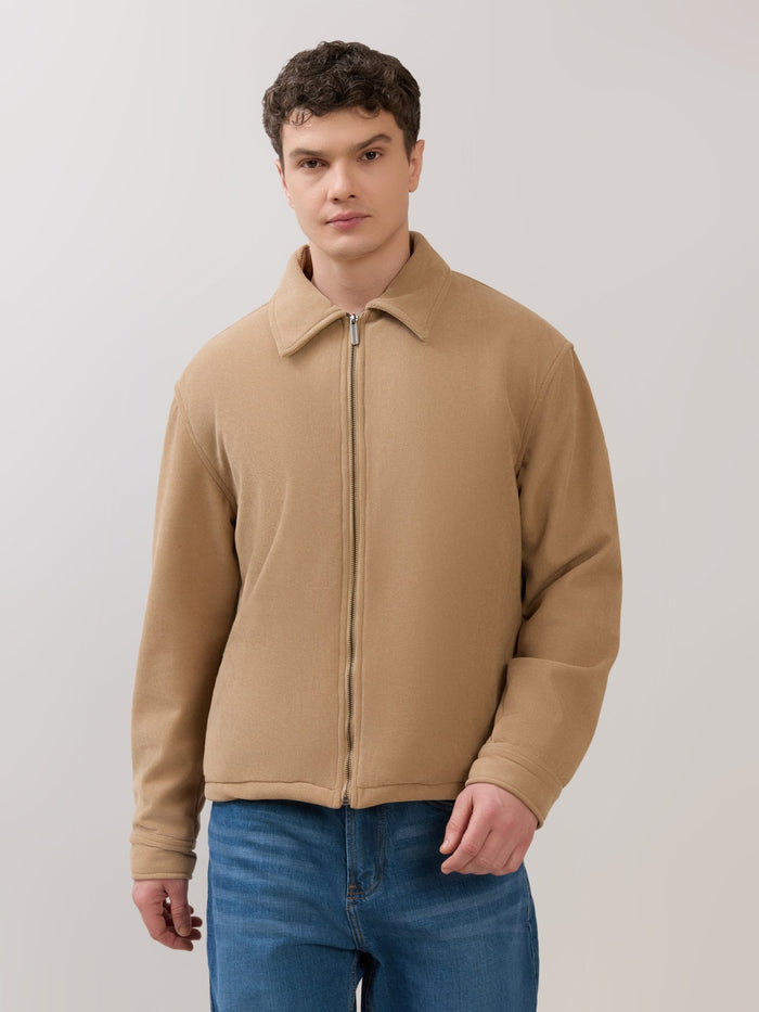 Petal - Relaxed Zip Jacket - Light Brown