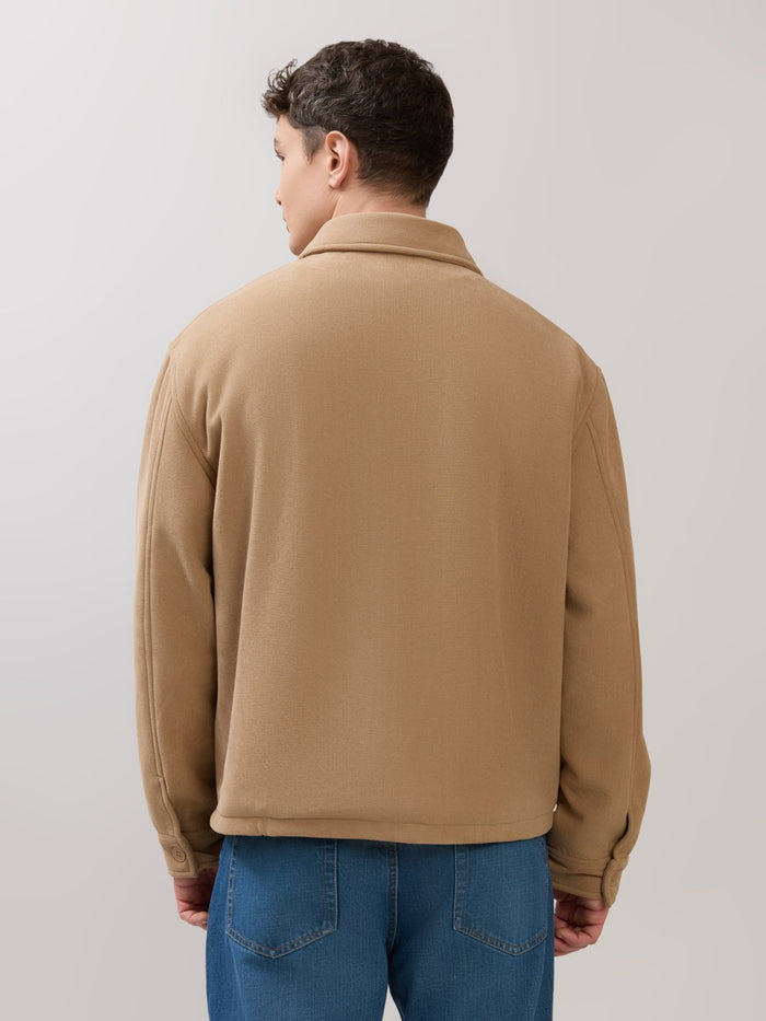 Petal - Relaxed Zip Jacket - Light Brown