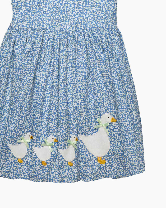 Confiture Dress Petal Collar Duck Dress in Blue Floral