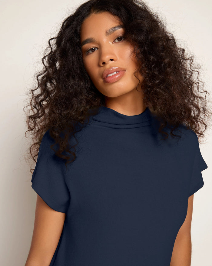 Mariner Midnight $|& SEAS Pier Funnel Neck Hacci Tee - SOF Full Front