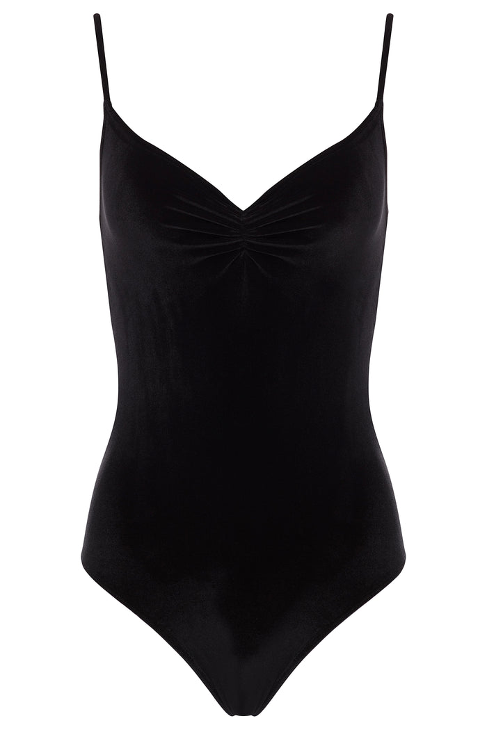 Pinch Leotard  VELVET BLACK