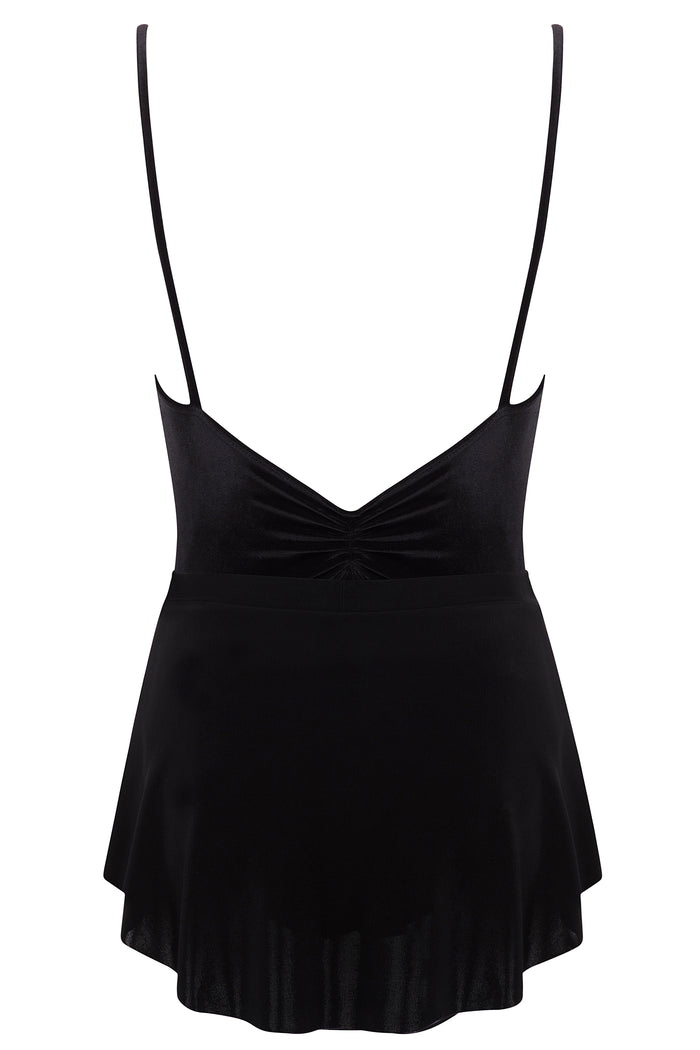 Pinch Leotard  VELVET BLACK