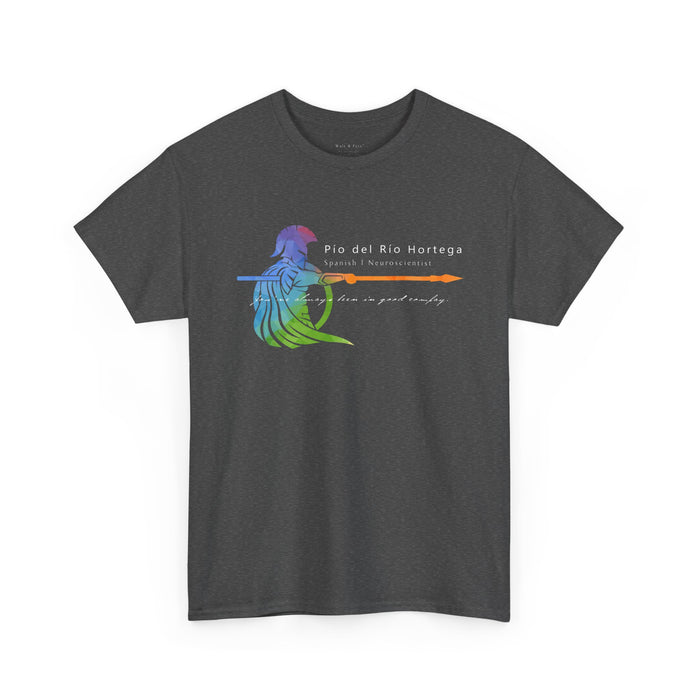 Honor the legacy of Pío del Río Hortega with this Spartan Pride t-shirt by Walt & Pete®. Celebrate queer science, resilience, and history in style.