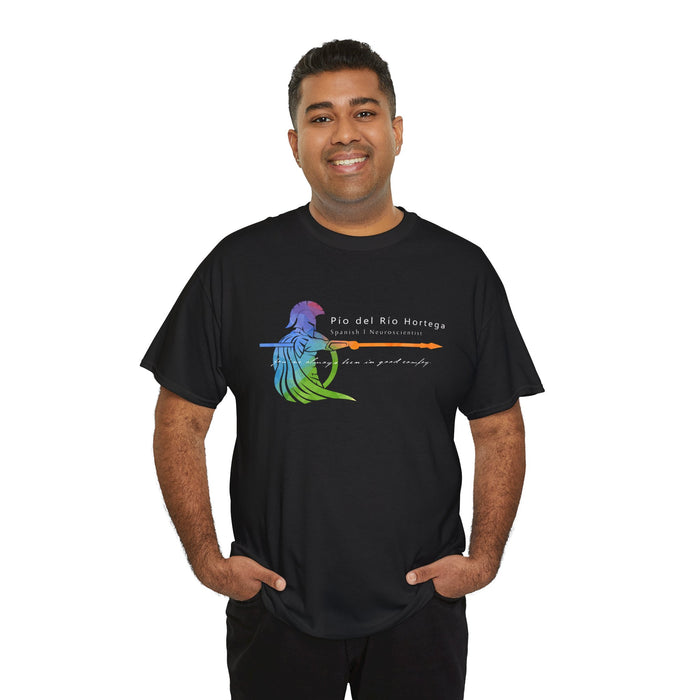 Honor the legacy of Pío del Río Hortega with this Spartan Pride t-shirt by Walt & Pete®. Celebrate queer science, resilience, and history in style.