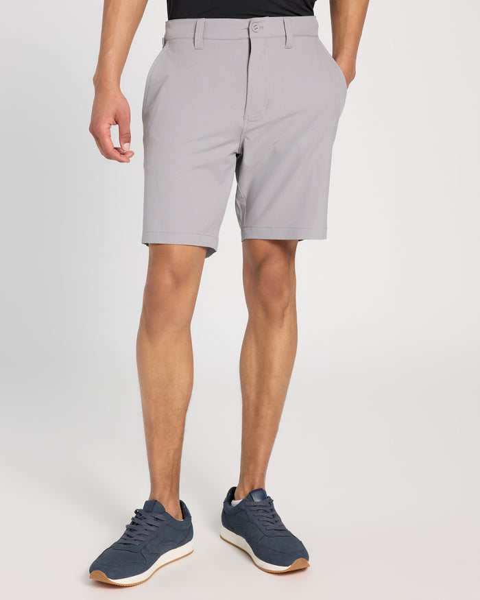Med Grey $|& Flag & Anthem Pivot Performance Short - 8 Inch - SOF Front