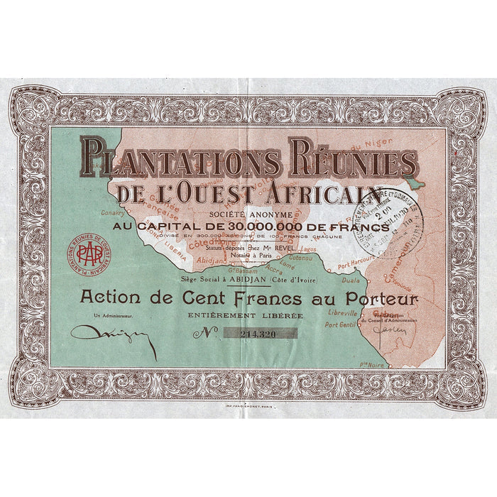 Plantations Reunies de l’Ouest Africain S.A. (Abidjan, Cote d’Ivoire)
