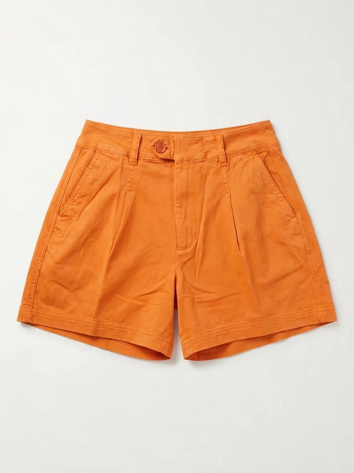 Jaffa Orange $|& Liverpool Pleated Trouser Short - Hanger Detail