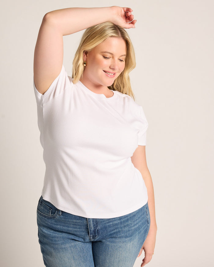 White $|& Thread & Supply Annie Tee - SOF Full Front