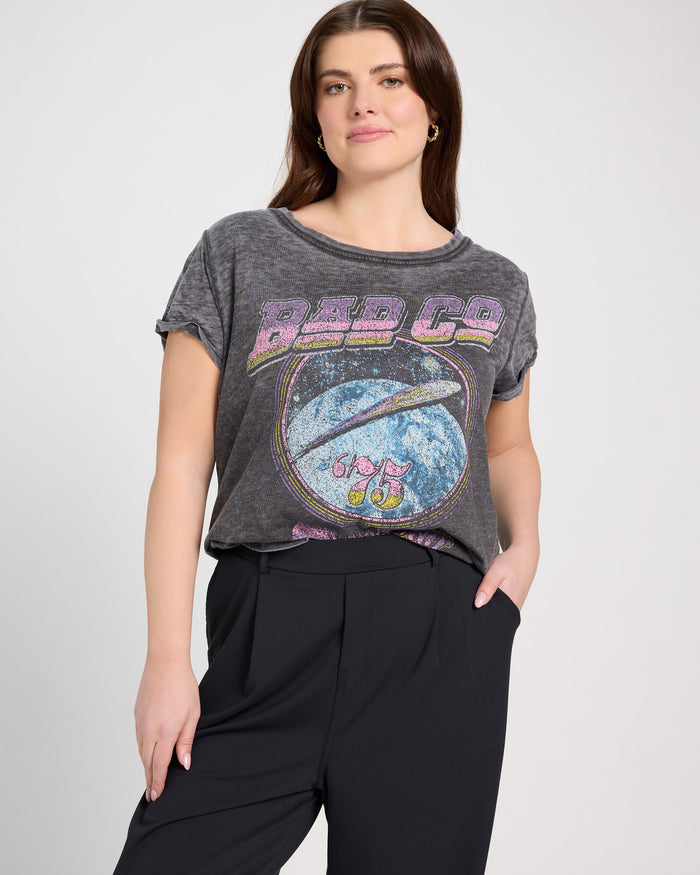 Black $|& Recycled Karma Bad Company Graphic Tee - SOF Front