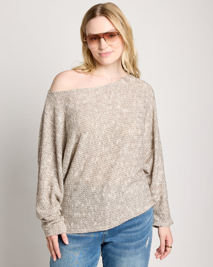 Oatmeal $|& Sadie & Sage Billie Dolman Top - SOF Front