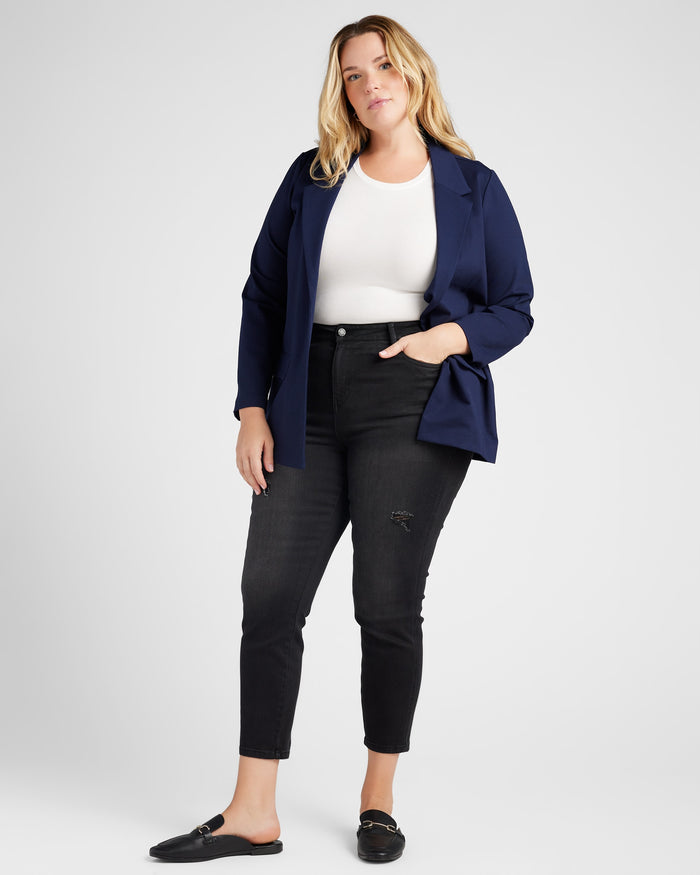 Cadet Blue $|& Liverpool Boyfriend Blazer - SOF Full Front