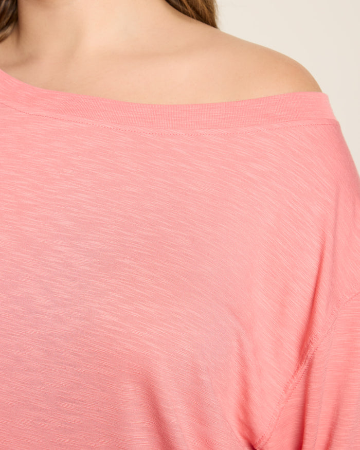 Sun Kissed $|& SEAS Brooksville Slub Off The Shoulder Top - SOF Full Front