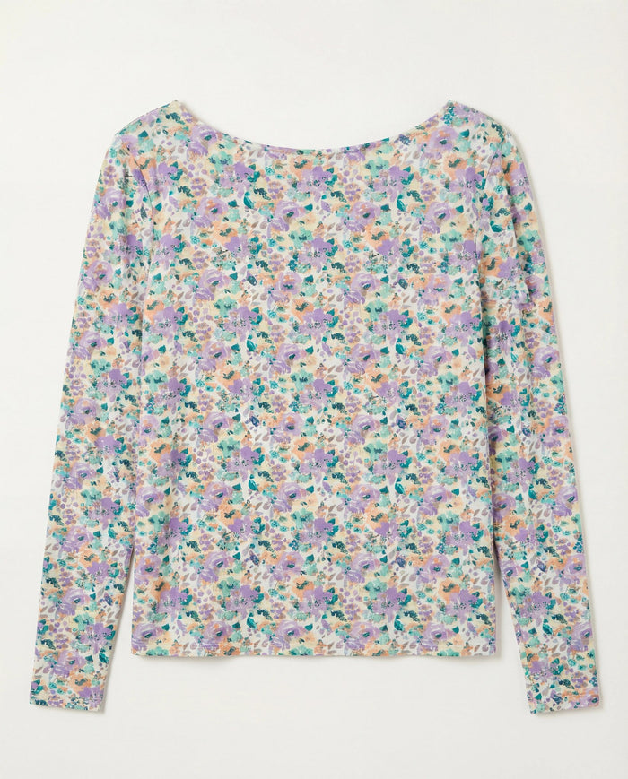 Purple/Peach Floral / 1X