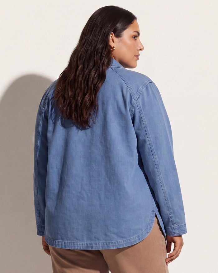 Denim Blue $|& SEAS Charlotte Utility Jacket - SOF Front