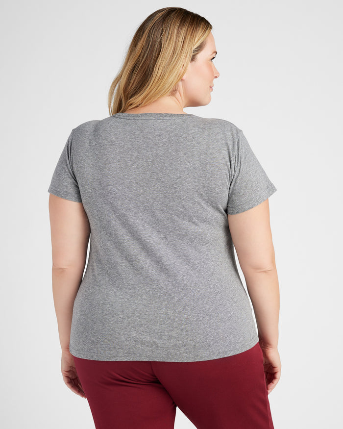 Heather Grey $|& SEAS Coffee Graphic Sleep Tee - SOF Back