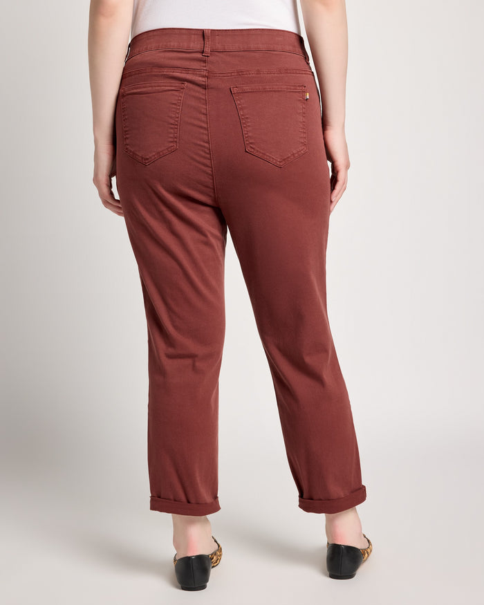 Mahogany $|& SEAS Cyndi Cuffed Ankle Skinny Jeans - SOF Back