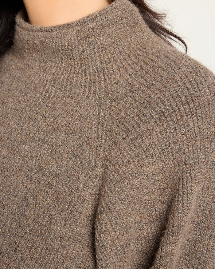 Taupe Marled $|& SEAS Driftwood Sweater - SOF Full Front