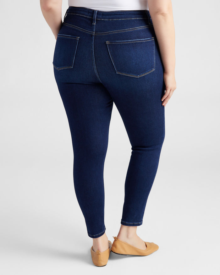 Dark Denim $|& Lovervet High Rise Ankle Skinny Jeans - SOF Back