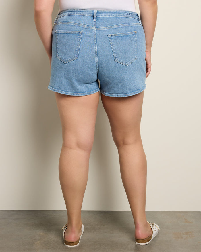 Light Wash $|& Vigoss Flat Front Short - SOF Back