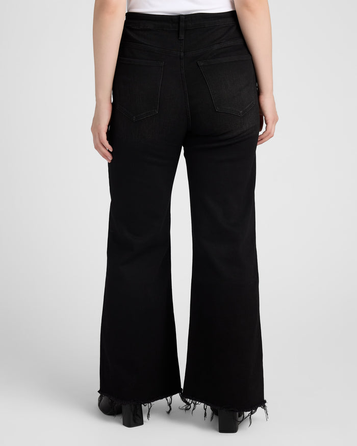 Raven $|& Bayeas High Rise Wide Leg With Frayed Hem - SOF Back