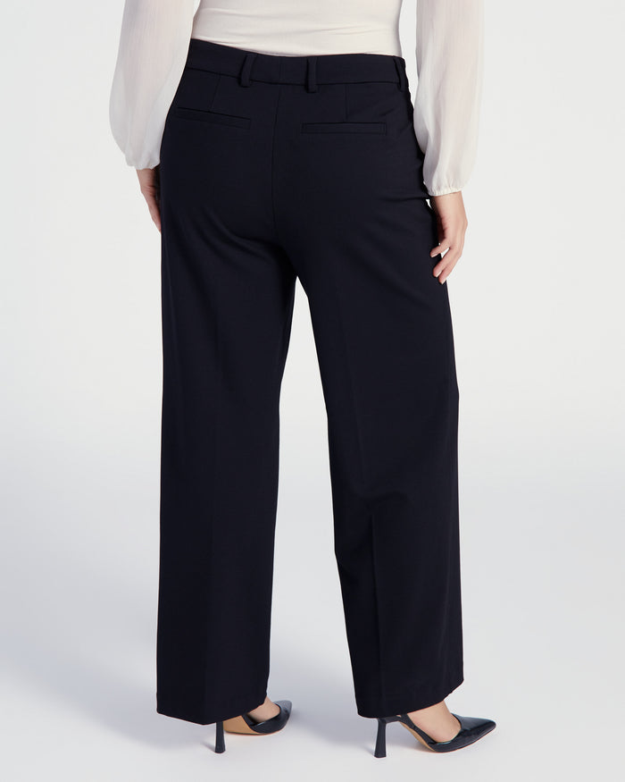 Black $|& Liverpool Kelsey Wide Leg Trouser - SOF Back