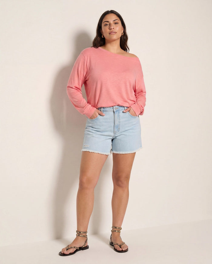 Clear Sky $|& SEAS Maple Distressed Short - UGC On Fig