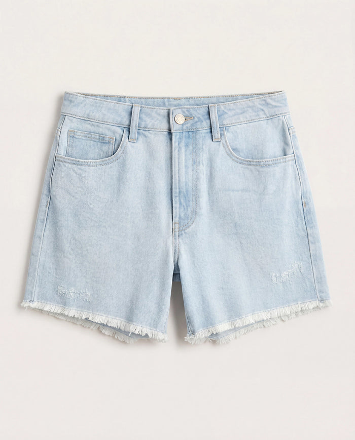 Clear Sky $|& SEAS Maple Distressed Short - Hanger Detail