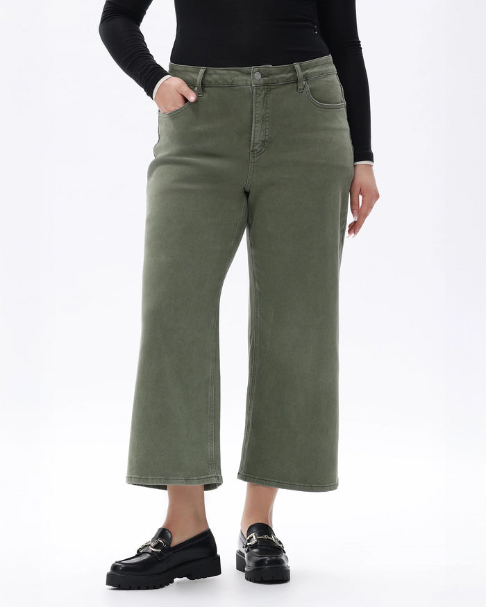 Green $|& Bayeas Mid Rise Straight Leg Jean - VOF Detail
