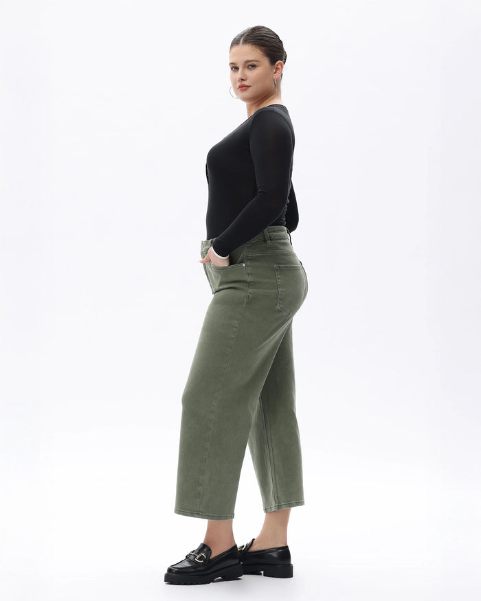 Green $|& Bayeas Mid Rise Straight Leg Jean - Hanger Front