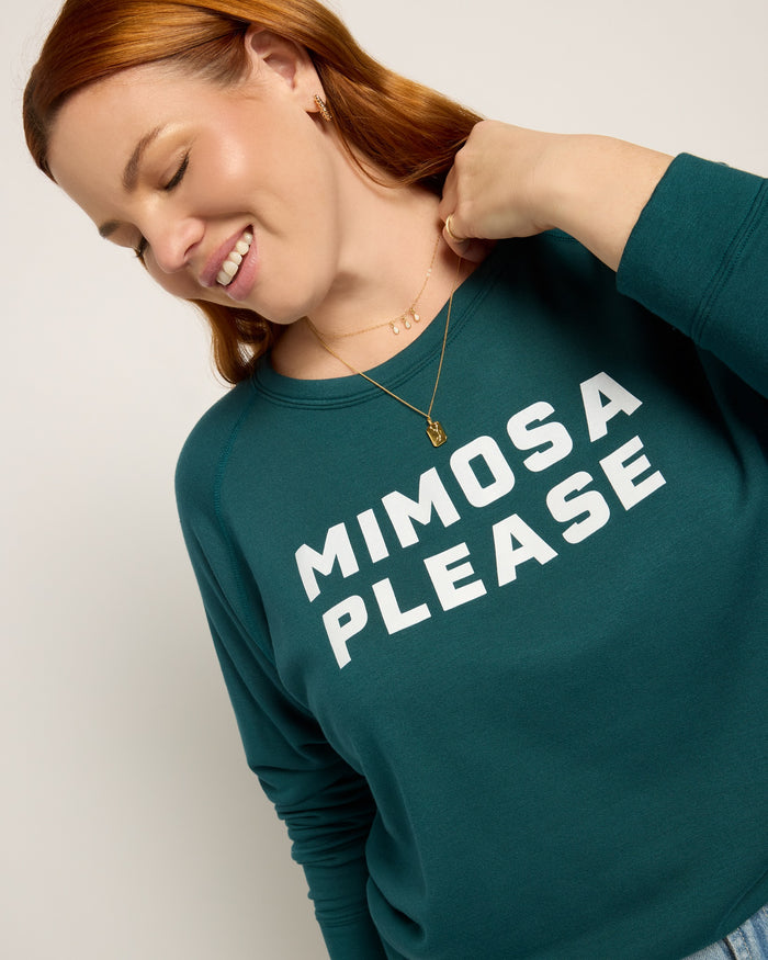 Reflecting Pond $|& SEAS Mimosa Please Solid Graphic Crew - SOF Full Front