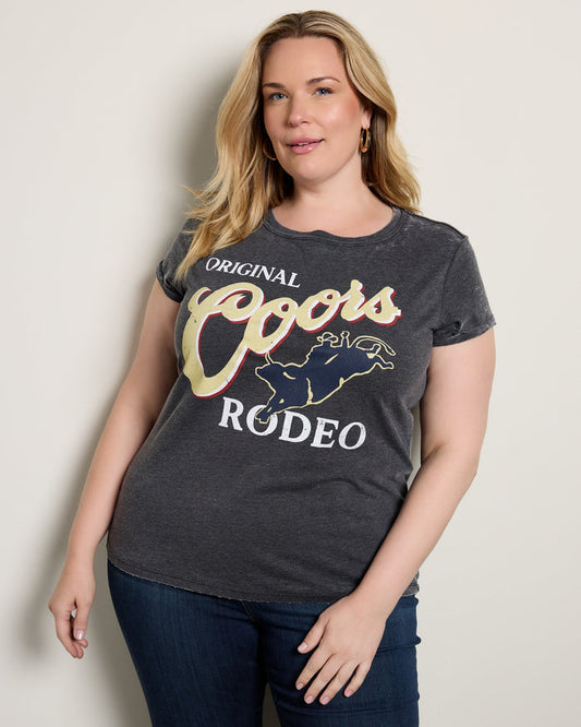 Black $|& Recycled Karma Original Coors Rodeo Graphic Tee - SOF Front