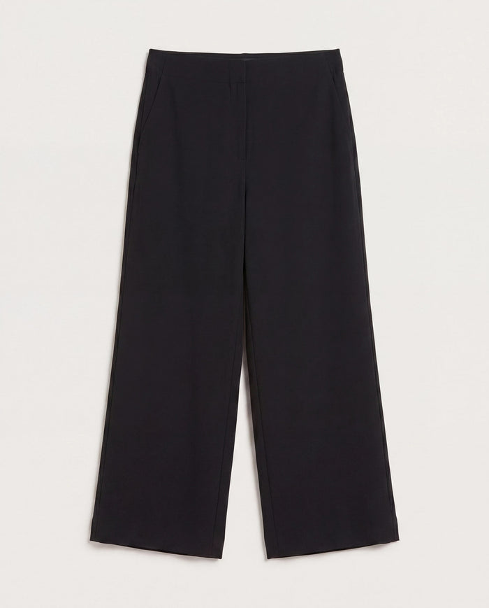 Black $|& SEAS Palomar Linen Blend Crop Pant - Hanger Detail