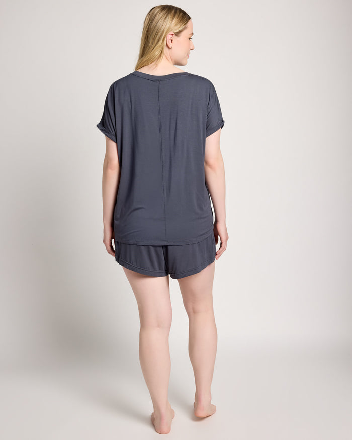 Dusk $|& Herizon SereneSoft Sleep Tee & Short Set - SOF Back