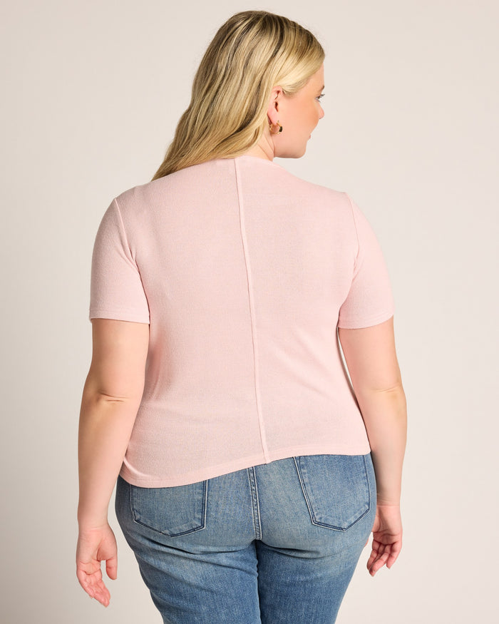 Petal Blush $|& Cloud Ten Short Sleeve Side Knot Top - SOF Back