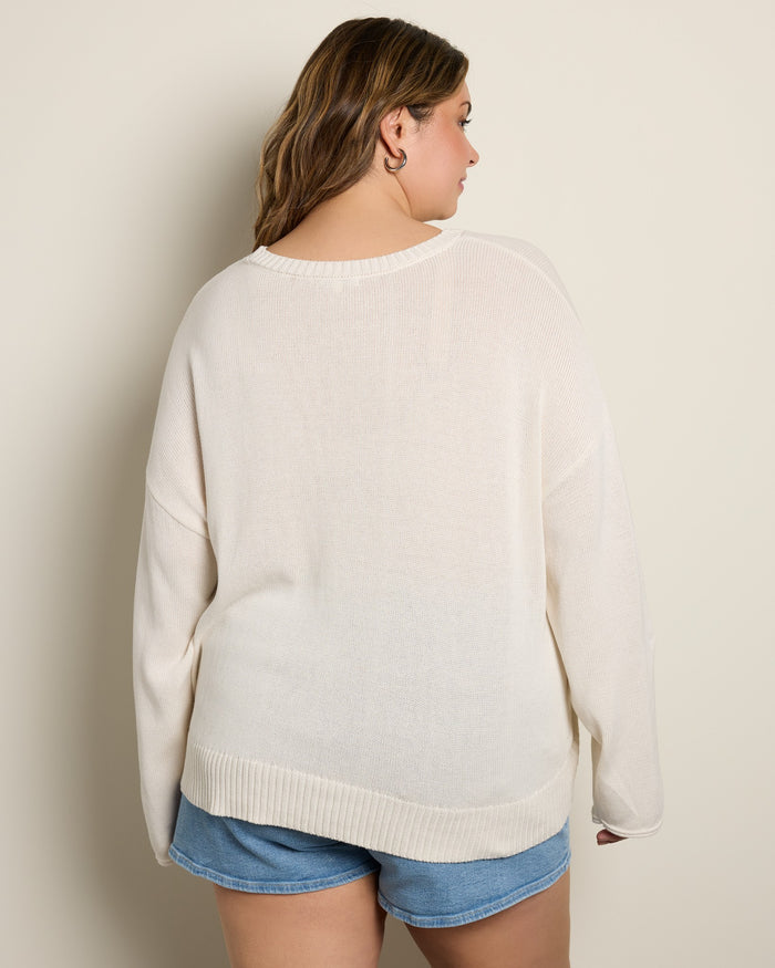 Sea Salt $|& Z Supply Sienna Patriot Sweater - SOF Back