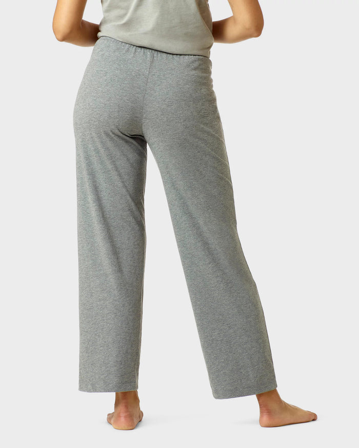 Medium Grey Heather $|& HUE Solid Classic Lounge Pant - Hanger Side