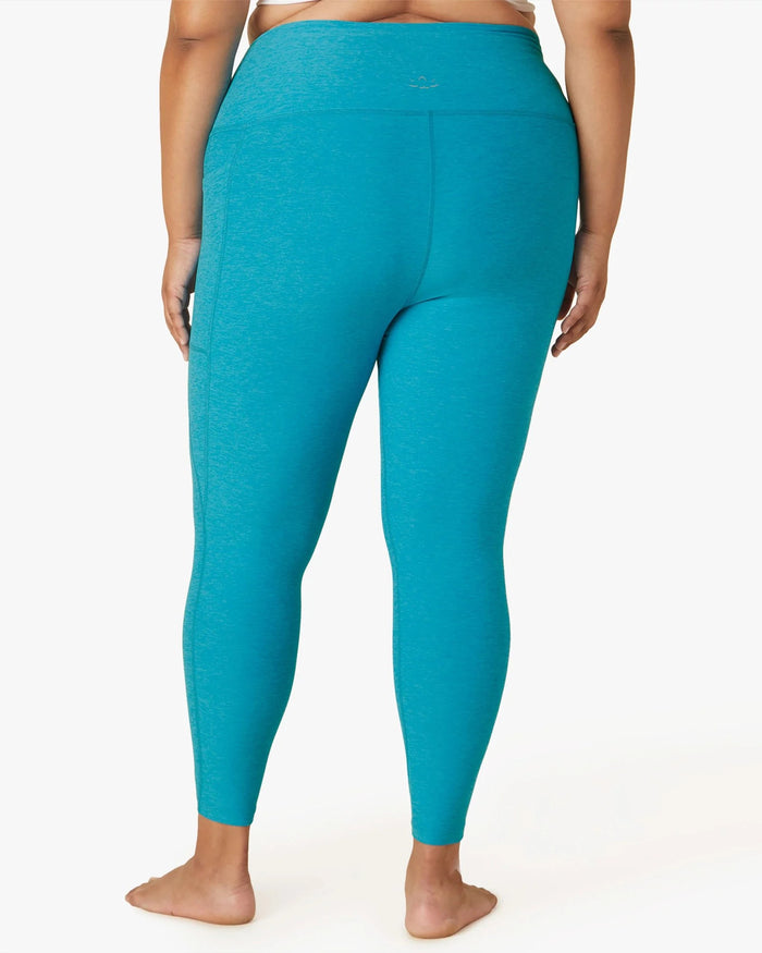 Blue Glow $|& Beyond Yoga Spacedye Out Of Pocket High Waist Midi Legging - VOF Back