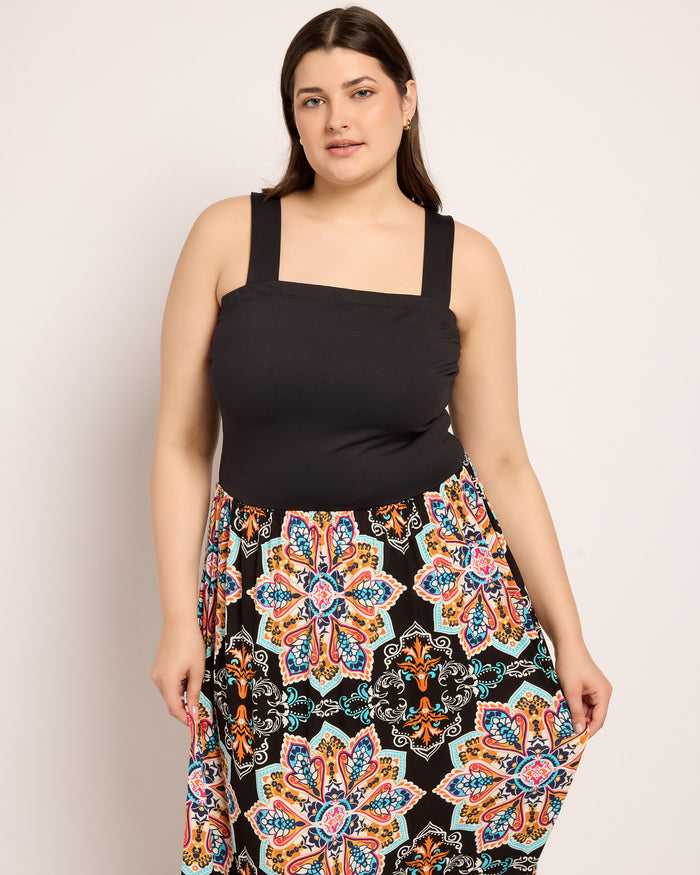 Black Multi $|& Loveappella Strap Dress - SOF Front