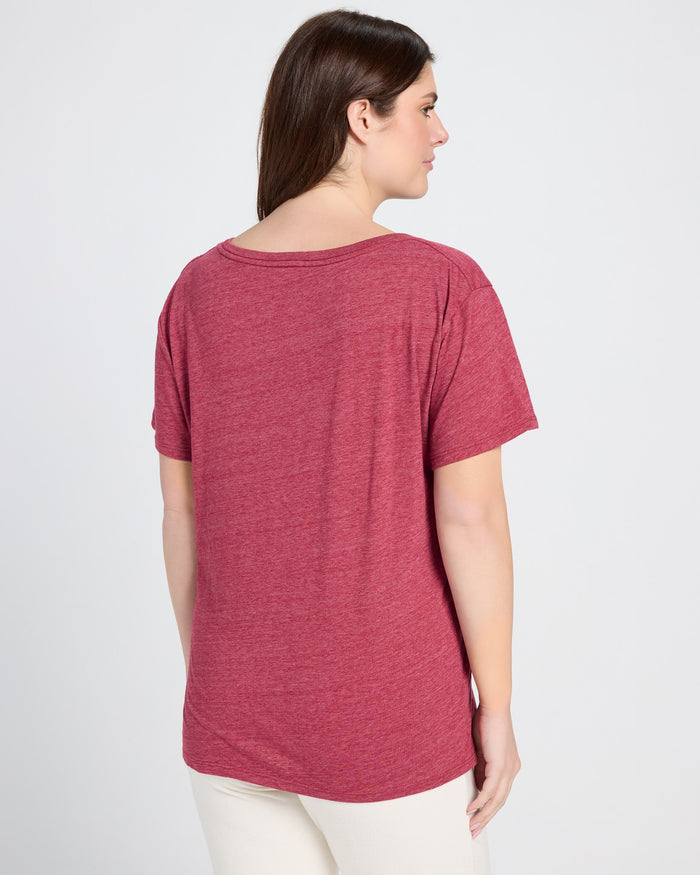 Merlot $|& SEAS Tired Graphic Sleep Tee - SOF Back