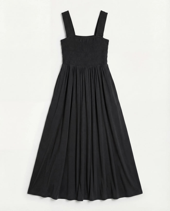 Black $|& SEAS Westbreeze Smocked Maxi Dress - Hanger Detail