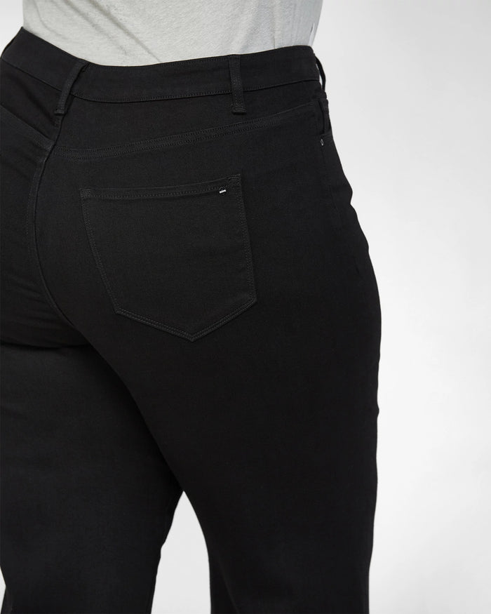 Black Beauty $|& Mica Denim Wide Leg Cropped Jeans - VOF Detail