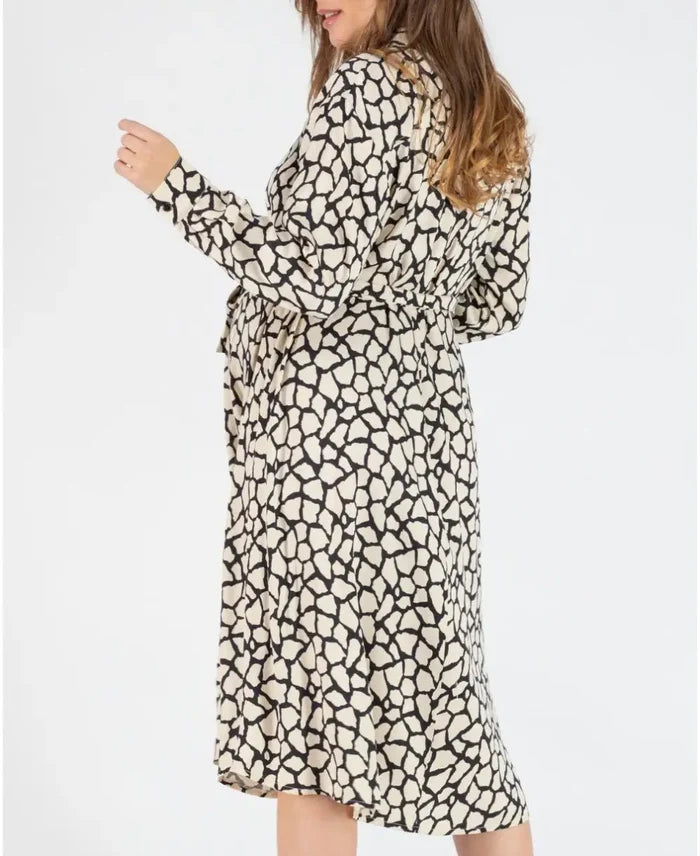 Pregnancy and nursing shirt dress Lina ivory - Robes