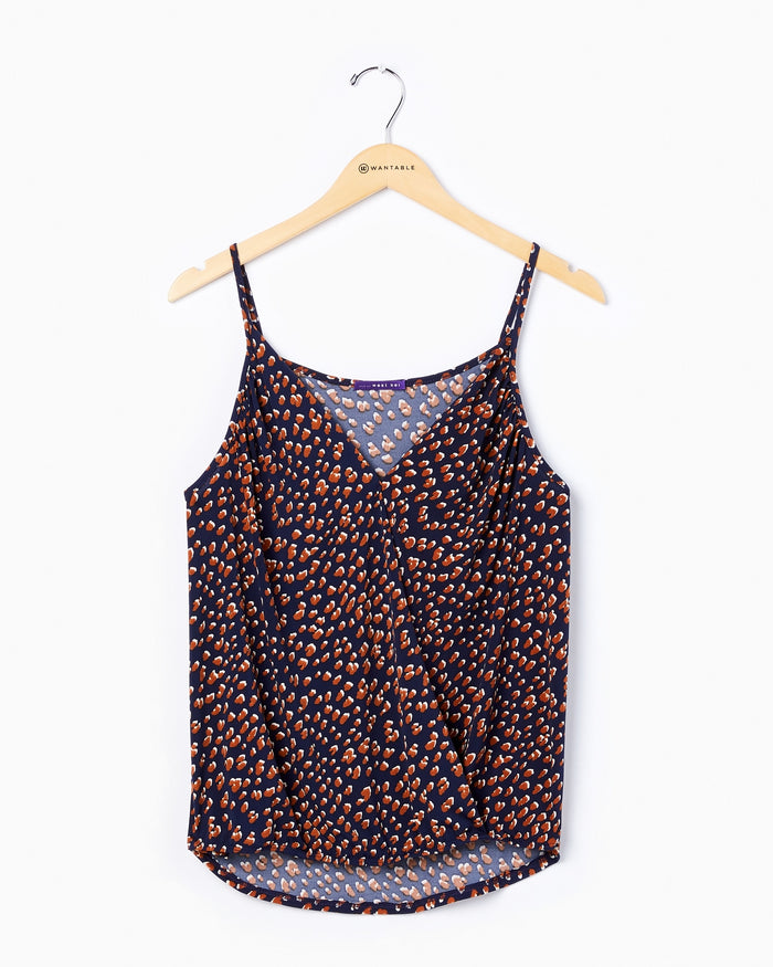 Blue/Orange Print $|& West Kei Printed Knit Cami - Hanger Detail