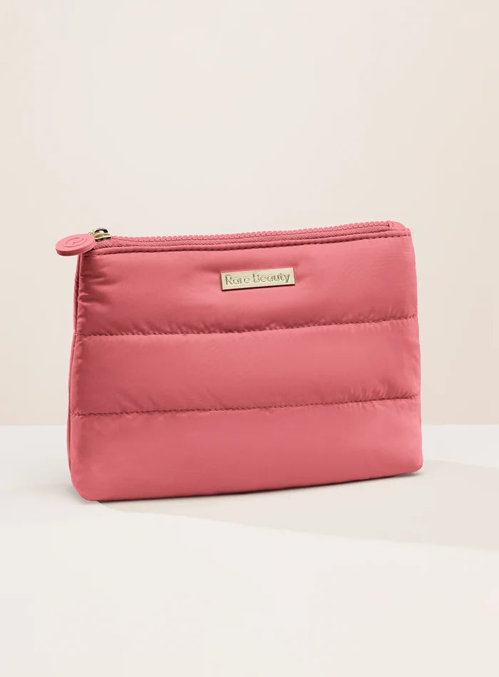 Rare Beauty Puffy Makeup Bag cosmetiquera acolchada rosa #color_RB Happy