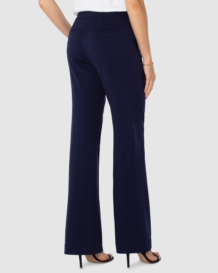 Cadet Blue $|& Liverpool Kayla Pull-On Wide Leg Trouser - Hanger Side