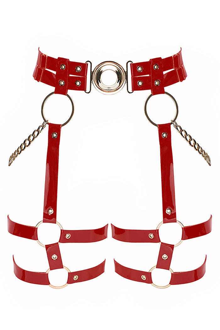 Punk Red open belt by Secret Room