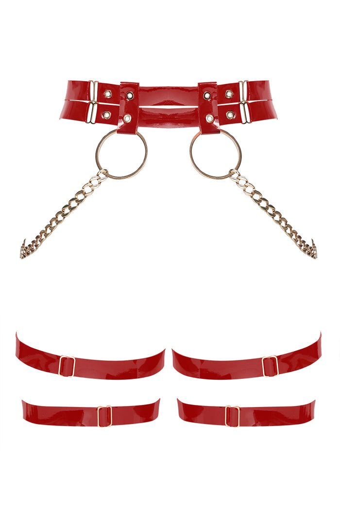Punk Red open belt by Secret Room