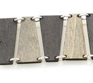 Pyramid geometric laser-cut wood bracelet, second colorway, made in USA