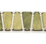 Pyramid geometric laser-cut wood bracelet, fifth colorway, made in USA